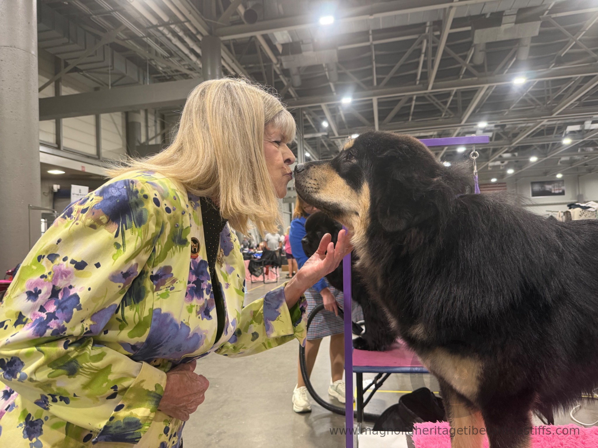 Rose with Michelle at a dog show