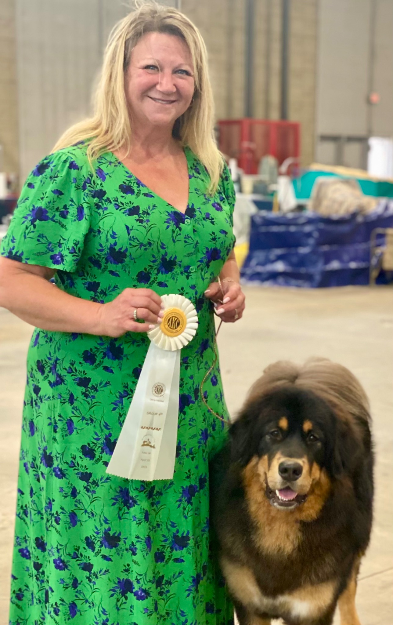 Michelle with Zaya and ribbon